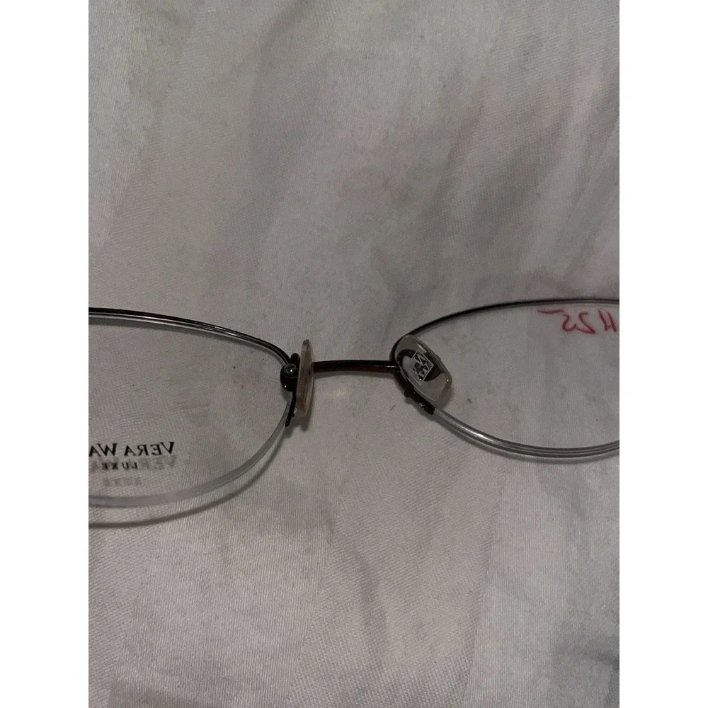 Vera Wang Astrea PC Women's Eyeglasses Half-rim 53-17-135 Titanium Pecan Crystal